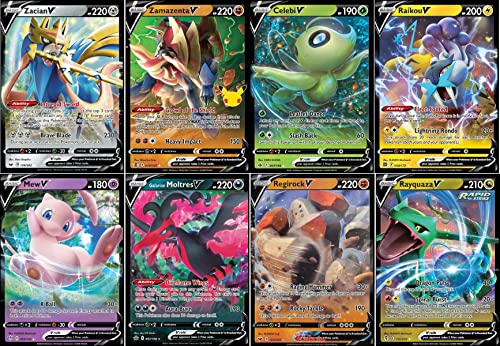 Pokemon V 5 Card Lot - Legendary & Mytical - Random Selection - Mew Rayquaza Victini